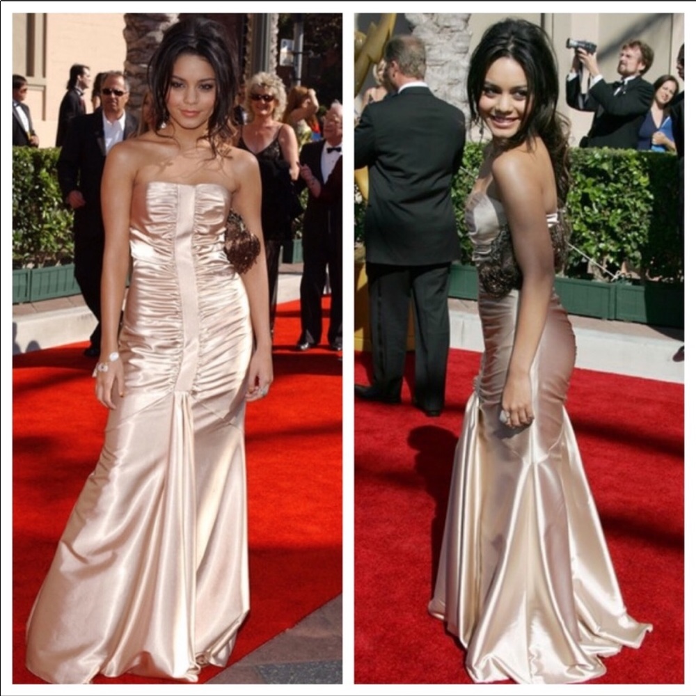 Formal gown prom bridesmaid dress champagne